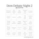 Dem Debate Night 2 Bingo F