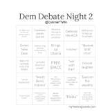 Dem Debate Night 2 Bingo E