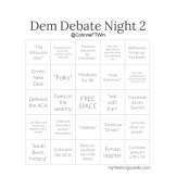 Dem Debate Night 2 Bingo C